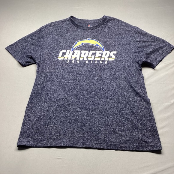 Majestic Other - San Diego Chargers T Shirt Extra Large XL Majestic Throwback Football Navy Blue